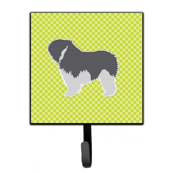 Carolines Treasures Polish Lowland Sheepdog Dog Checkerboard Green Leash or Key Holder BB3832SH4 - main